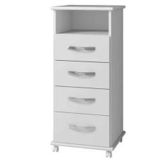 Imagem de Balcão Piauí 4 Gavetas Branco Flex Arte Móveis - Estrela Móveis