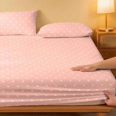 Imagem de Lençol Com Estampado Sortido 400 Fios Percal 3 Peças Toque Macio - Cha