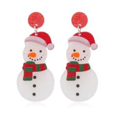 Imagem de Brincos pendentes femininos fofos de Natal, vermelho, verde, acrílico, leve, Natal, Natal, declaração, gota, enfeite para festival, acessórios para vestidos, joias, Medium, Acrílico, Sem pedra