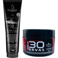 Imagem de Kit Gel 30 Ervas Power 300G + Gel Cartilagem De Tubarão Com 18 Ervas 1