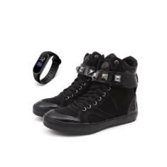 Imagem de Tenis Sneaker Fitness Feminino Botinha Academia Couro + Relógio - Bawm