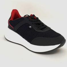 Imagem de Tenis Menino Molekinha Tec 2841217 Preto/Vermelho 35-Masculino