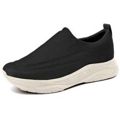 Imagem de Tênis Feminino Slip On Preto Usaflex MM1001