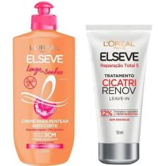 Imagem de Kit Elseve Creme Pentear Anti-Corte Reparação Total 5 Renov - Loreal P