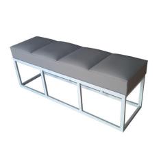 Imagem de Recamier Queen Cinza Base De Metal Cinza Square Módena - Rbl