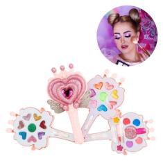 Imagem de Kit Estojo de Maquiagem Infantil - Paleta Lavável e Divertida