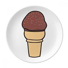 Imagem de Prato de chocolate com aveia e sorvete de porcelana decorativa Salver louças de jantar