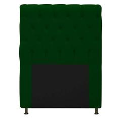 Imagem de Cabeceira Kristal Estofada Capitonê 100 cm para Cama Box Solteiro Suede Verde Quarto - AM Decor