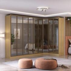 Imagem de Guarda-roupa Módulo 6 Portas + Canto + Módulo 2 Portas Ravi Reflecta Olmo Italiano