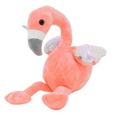 Imagem de Flamingo Rosa Asas Lantejoulas 18cm - Pelúcia