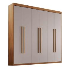 Imagem de Guarda-Roupa Casal Xangai 6 pt 2 gv Imbuia e Off White