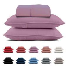 Imagem de Jogo De Lençol Casal 3 Peças Malha 100% Algodão Com Elástico - Dicaza