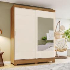 Imagem de Guarda Roupa Henn 2 Portas Correr Com Espelho Nature/off White