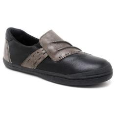 Imagem de Tenis Em Couro Graxo Nuvem/Graxo Preto Com Solado De Borracha - Simpro