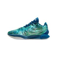 Imagem de Nike Tênis masculino Lebron XXI, Azul Industrial/Pó de fóton/Esmeralda/Prata Metálica, 39