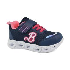 Imagem de Tênis Botinho Casual Led Coração Meninas Marinho