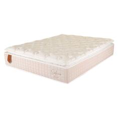 Imagem de Colchão Casal 138X188X34 Safira Prorelax Molas Ensacadas Pillow Top Viscoelástico - Areia
