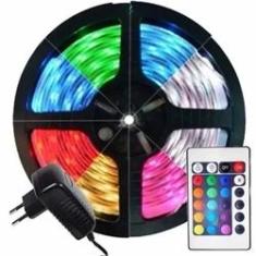 Imagem de Fita Led 5050 Rgb 5 Metros 5m Ultra Dagua Controle + Fonte