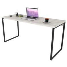 Imagem de Mesa de Escritório Office 150cm Estilo Industrial Prisma C08 Snow - Mpozenato