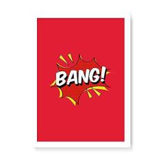 Imagem de Arte Maníacos Quadro Decorativo Bang Fundo  - 23x16,25cm (Moldura em laca )