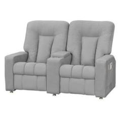 Imagem de Poltrona Dupla Reclinável para Cinema Jetta MX8 Suede Amassado B-387 - Matrix