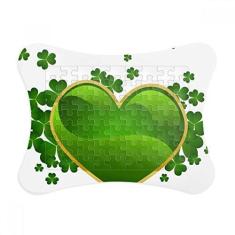 Imagem de Clover Heart Ireland St Patrick's Day moldura de quebra-cabeça decoração de quadro ornamento de quebra-cabeça