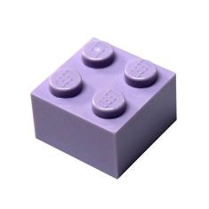 Imagem de Peças e peças LEGO: lavanda (roxo médio) 2x2 tijolo x100