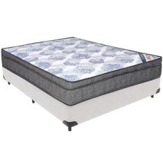 Imagem de Cama Box Branco E Colchão Iso Superpocket Molas Ensacadas Casal Ortobom