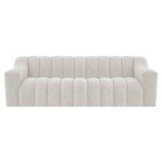 Imagem de Sofá 2 Lugares Luxo Recepção Escritorio Sala Elegance 200cm Bouclé Branco