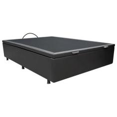 Imagem de Base Box Baú Para Cama Casal 138X188cm Liz S05 Sintético Preto - Mpoze