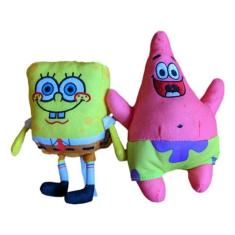 Imagem de Bob Esponja 10 polegadas e Patrick 11 polegadas recheado pelúcia boneca brinquedo conjunto