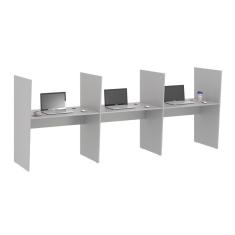 Imagem de Mesa de Atendimento 3 Lugar Iron Cinza