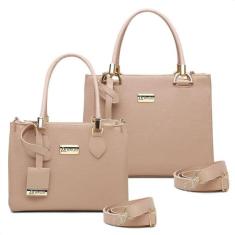 Imagem de Kit 2 Bolsas Feminina Transversal Ombro Alça Removível