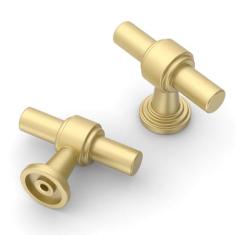 Imagem de Asidrama Pacote com 10 maçanetas de armário de cozinha douradas escovadas puxadores de gaveta puxadores de armário puxadores de zinco para gavetas de cômoda