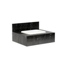 Imagem de Gabinete Para Banheiro Com Cuba Embutida Max 60 32x60cm Black