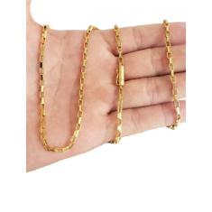 Imagem de Cordão Banhado A Ouro 18K Modelo Tijolinho 3Mm