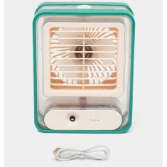 Imagem de Ventilador Portátil Umidificador LED - USB - Branco