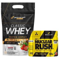 Imagem de Whey Protein Classic  900G + Pré Treino Nuclear Rush 100G Bodyaction