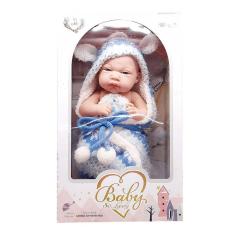 Imagem de Boneca Bebê Realista Baby So Lovely Médio 32cm com Manta Azul 242-3 - Dorémi