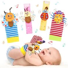 Imagem de Brinquedos Baby Rattles Bloobloomax para 0 a 12 meses com chocalho de pulso
