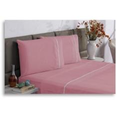 Imagem de Jogo De Cama Queen Ponto Palito 03 Peças - Florenza Enxovais