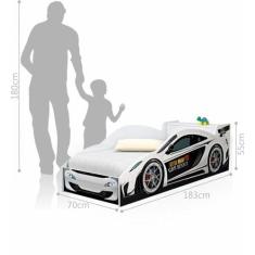 Imagem de Cama Carro com Baú Infantil Branco