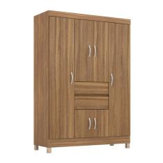 Imagem de Guarda-Roupa Casal Ecom 6 PT 2 GV Amêndola