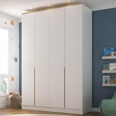 Imagem de Guarda Roupa Infantil 4 Portas 2 Gavetas Sky Branco/olmo Italiano