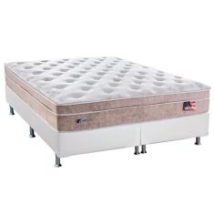Imagem de Cama Box Queen: Colchão Molas MasterPocket Ensacadas Sealy Miami + Base crc Courano White(158x198)