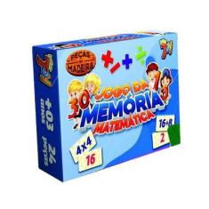Imagem de Brinquedo Educativo Jogo Da Memória Matemática 24 Peças Mdf +3 Anos Pa