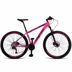 Imagem de Bicicleta Aro 29 Cripto 24 Marchas Shimano Freios Hidraulico - Rosa-preto - 17" Rosa-preto