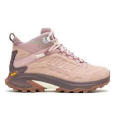 Imagem de Merrell Moab Speed 2 Tênis feminino de couro impermeável para caminhada, Adobe Rose, 34