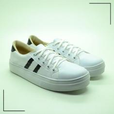 Imagem de Tênis Casual FootFlex Feminino Leve Confortável Sapatenis, 37, Branco