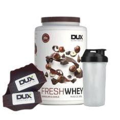 Imagem de Fresh Whey Isolado Hidro Belga 900G Luva Dux + Coqueteleira - Dux Nutr